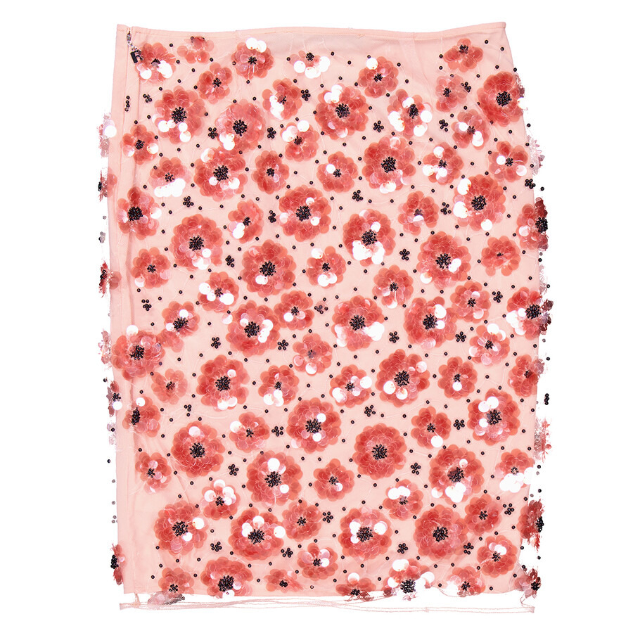 Rotate Ladies Peachskin Flower Sequins Skirt - 7