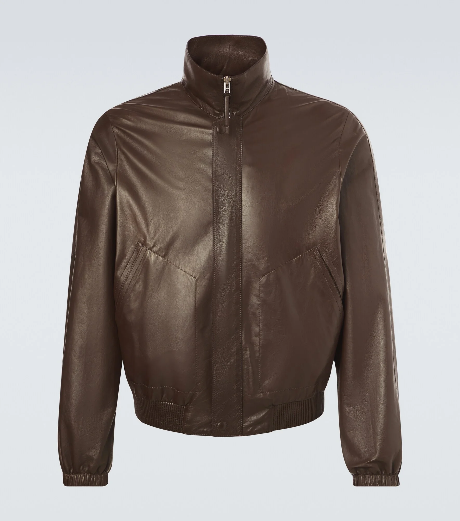 Leather blouson jacket - 1