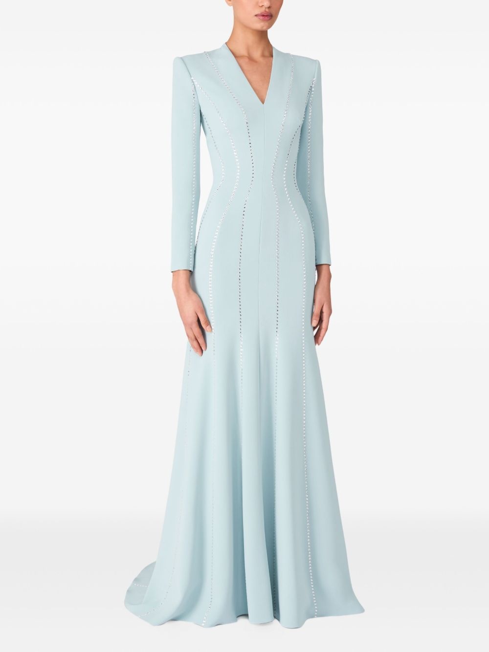 Victoire rhinestone-embellished maxi gown - 2