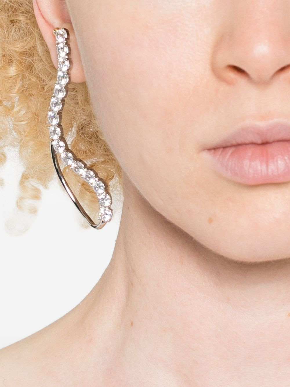 curved-effect earrings - 2