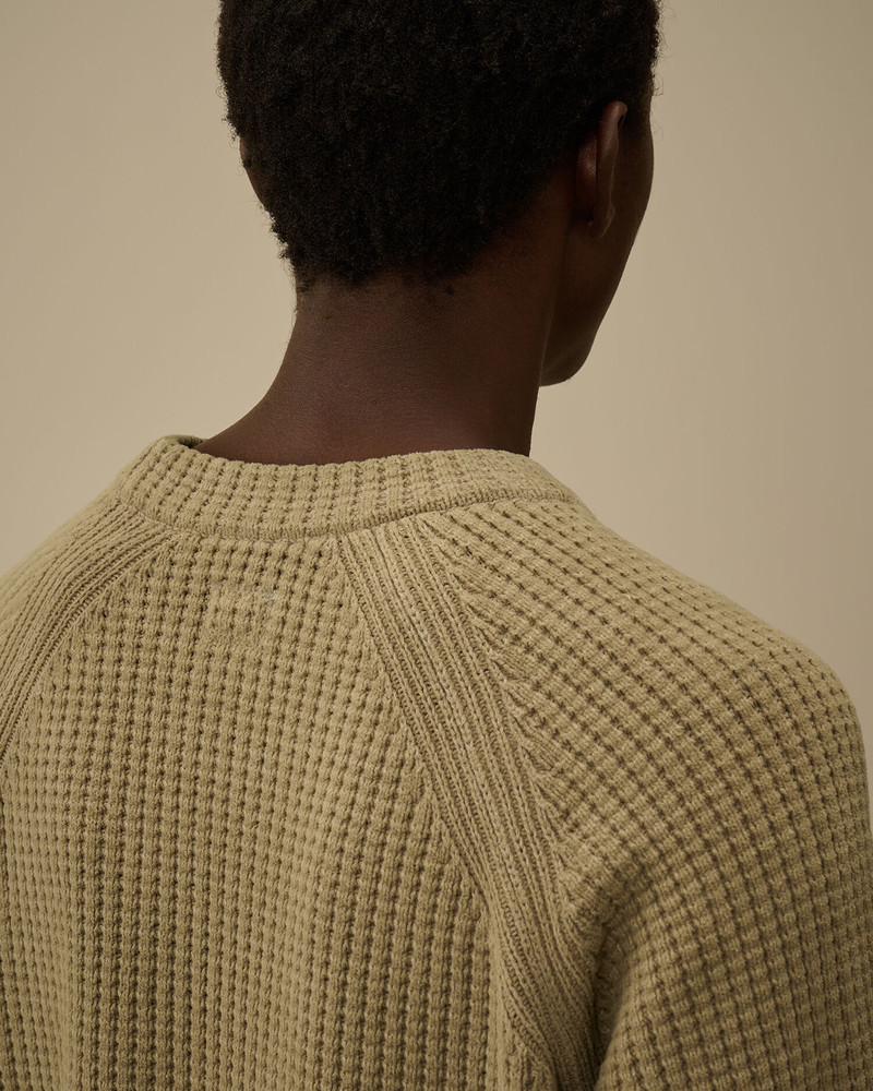 Cotton Chenille Crewneck Lens Sweater 6
