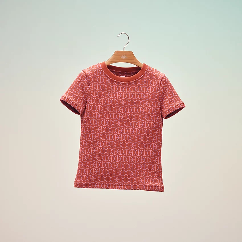 "H Rond" jacquard micro t-shirt - 4