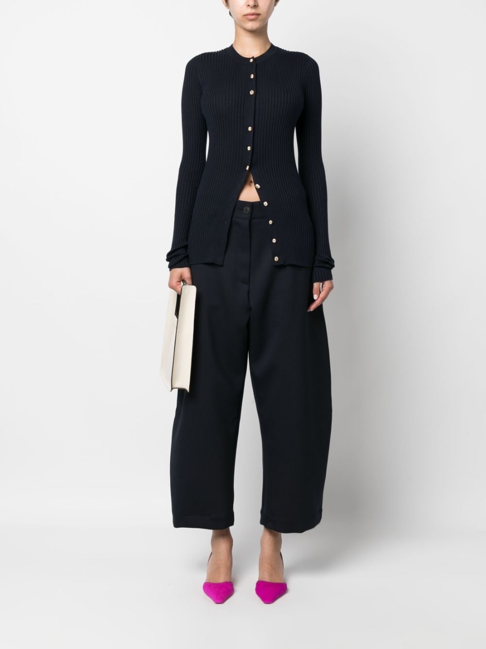 high-waisted wide-leg trousers - 2