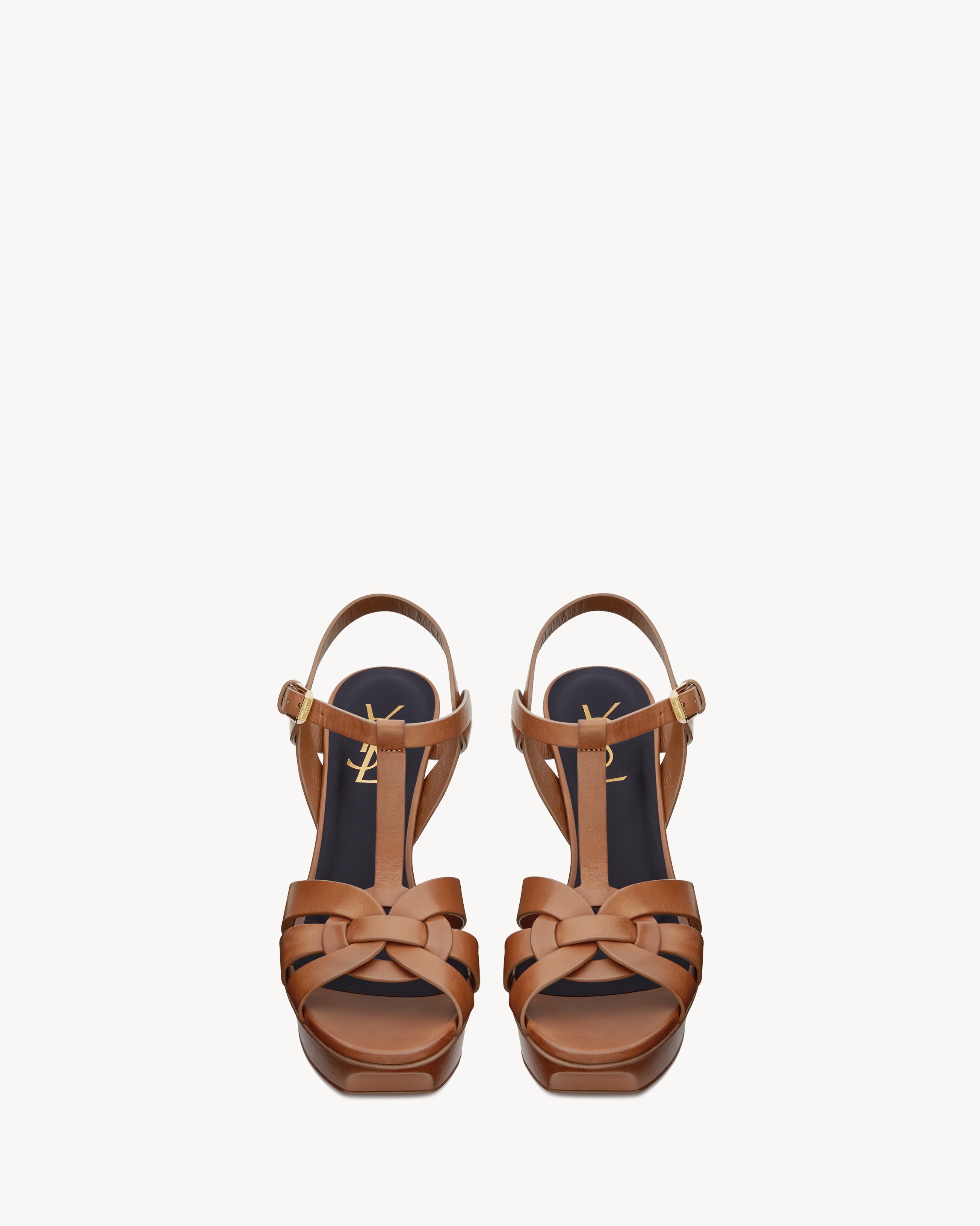 TRIBUTE PLATFORM SANDALS IN SMOOTH LEATHER - 2