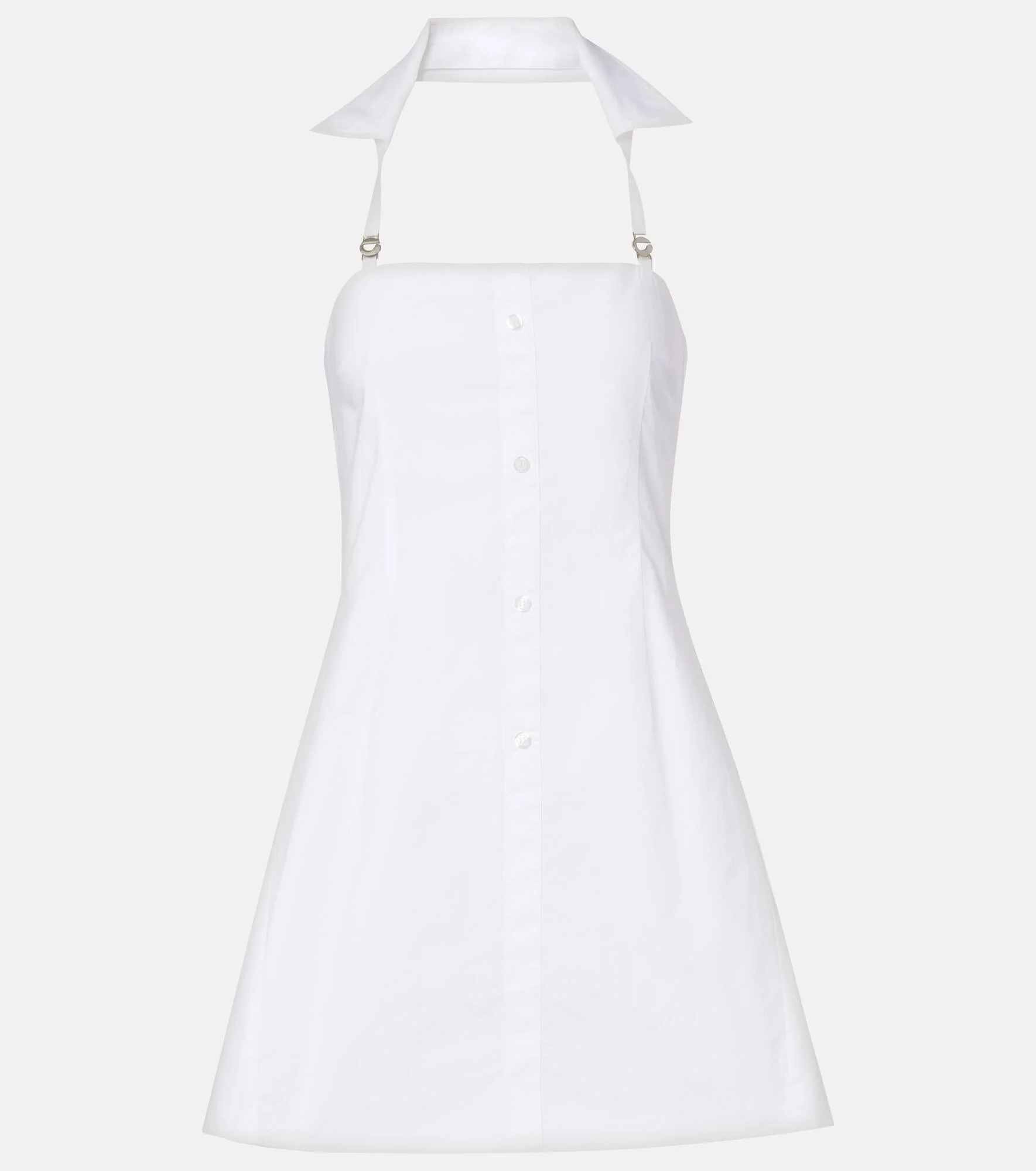 Halterneck cotton minidress - 1