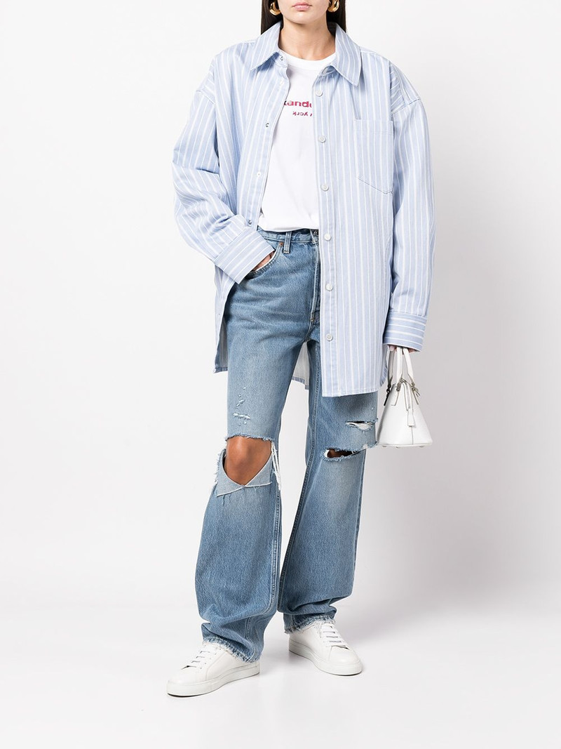 Alexander Wang striped cotton shirt jacket outlook