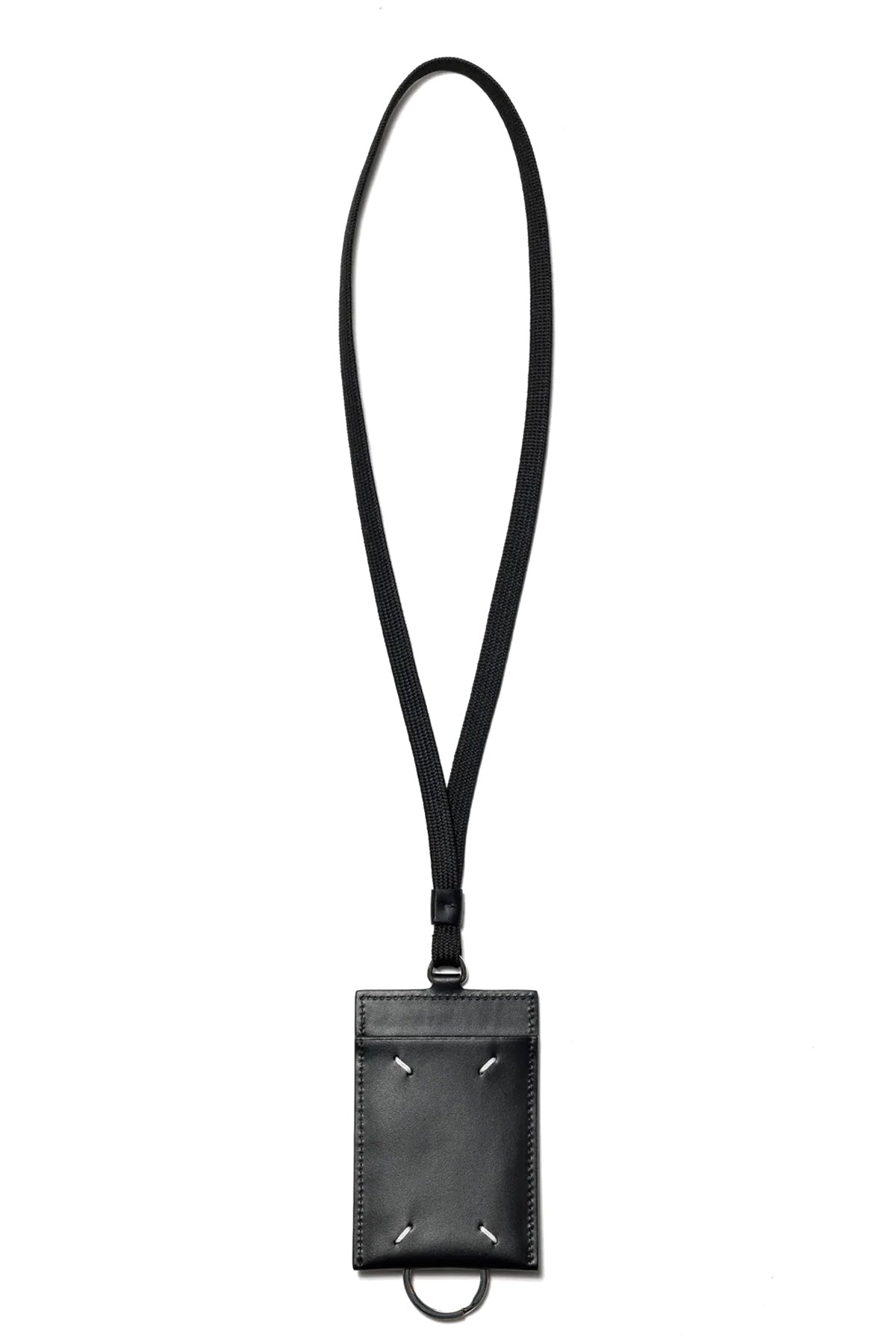 CARD HOLDER WITH KEYRING AND LACE / BLK - 2
