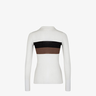 FENDI White silk sweater outlook