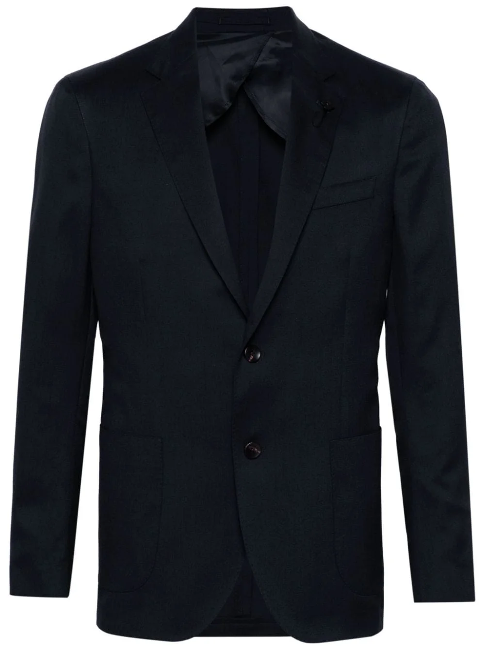 single-breasted twill blazer - 1