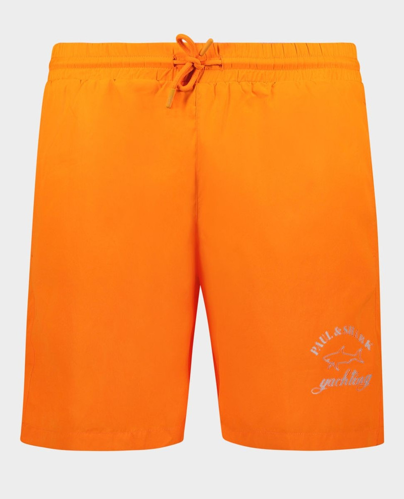Swim Shorts With Reflective Printed Logo 1