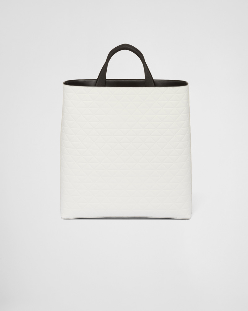 Brushed leather tote bag with water bottle 3