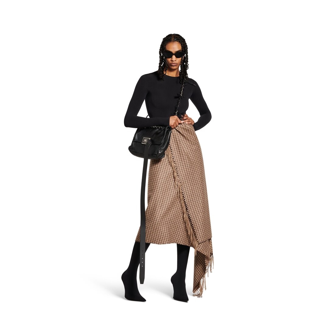 Women's Scarf Skirt  in Brown - 2