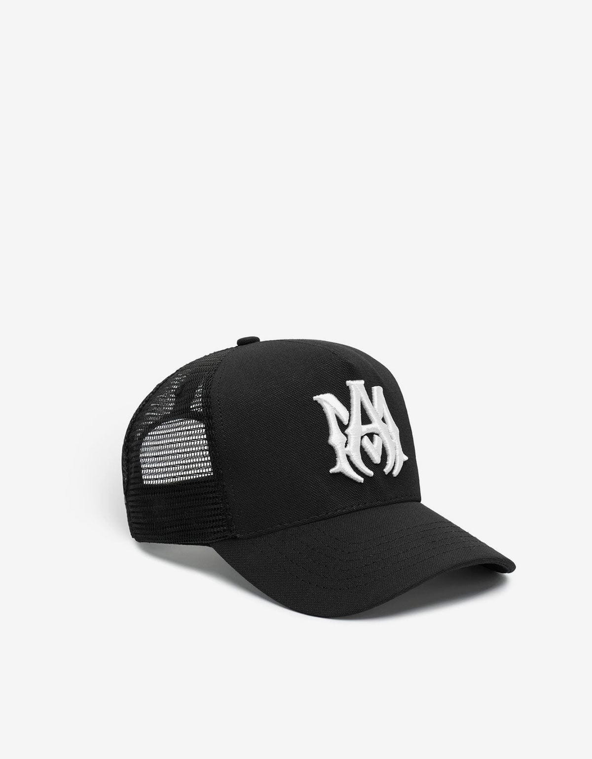 Amiri MA Logo Black Trucker Hat - 1