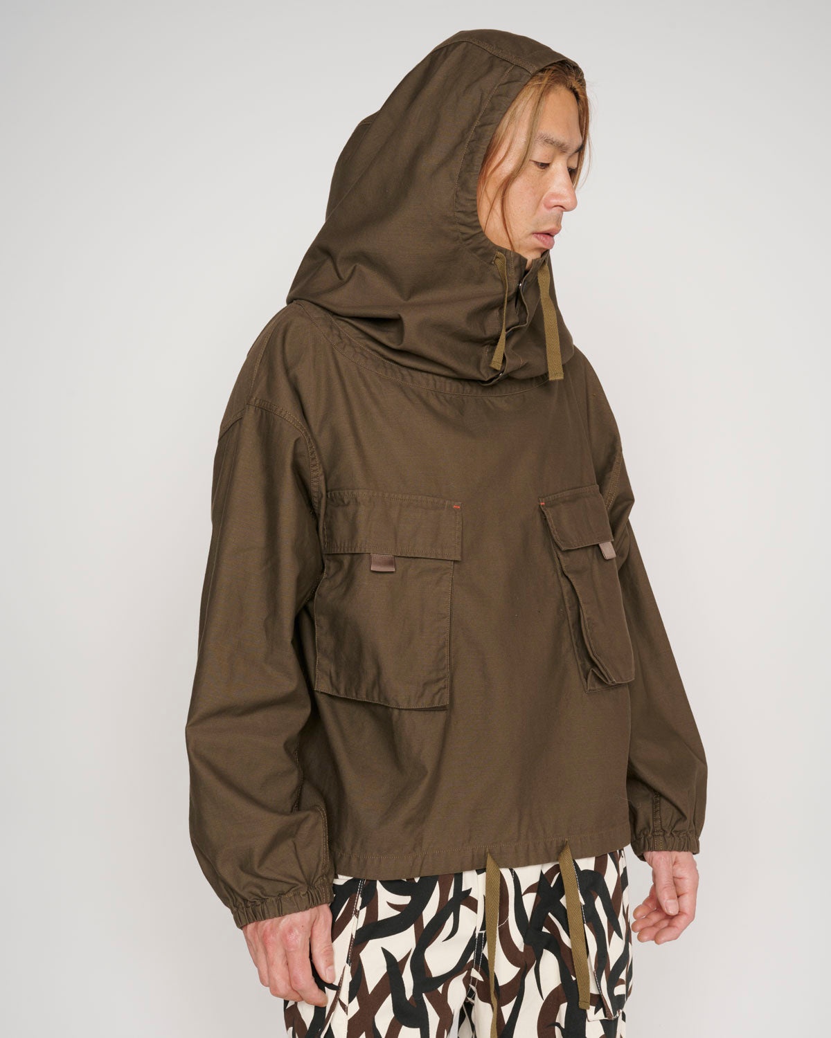 Military Cloth Smock - Olive - 5