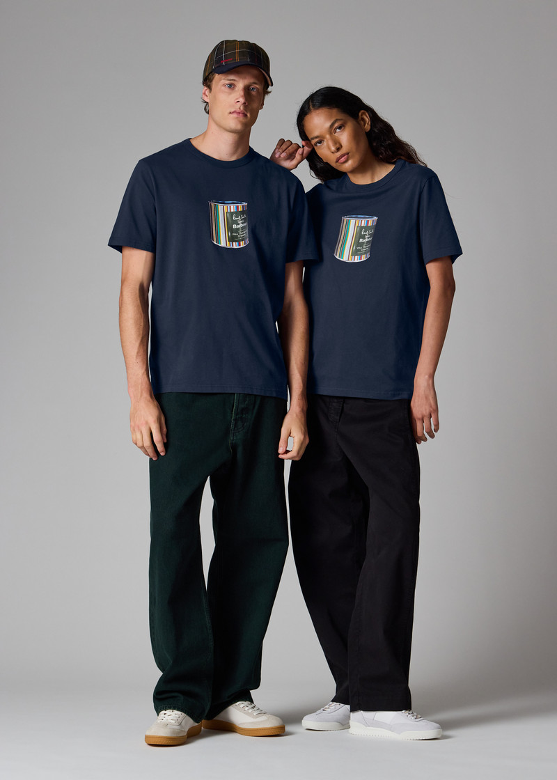 Paul Smith loves Barbour - Wax Tin Print T-Shirt 4