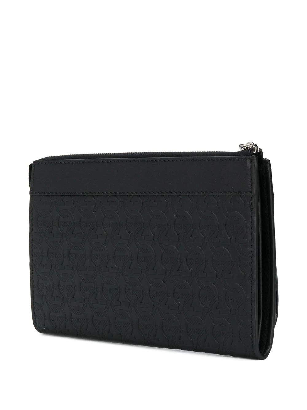 Gancini embossed monogram clutch - 3