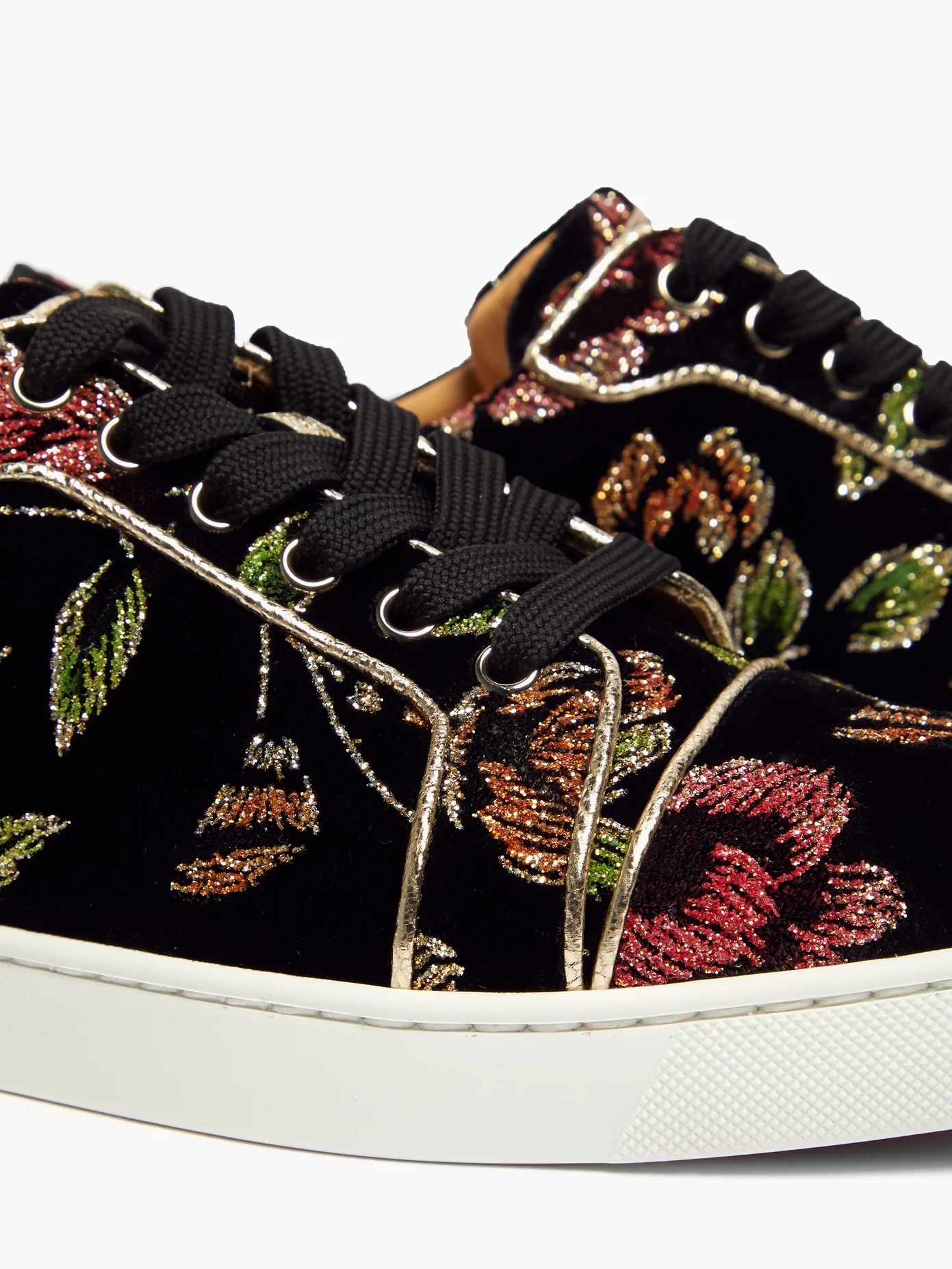 Vieira Orlato floral glitter & velvet trainers - 6