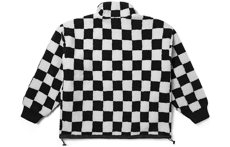 Vans (WMNS) Vans Checkerboard Sherpa Jacket 'White Black' VN000H0RCY4 outlook
