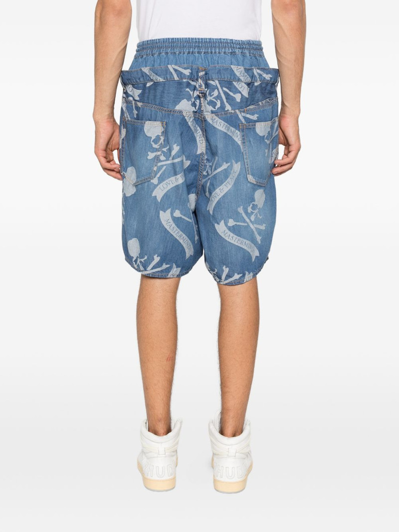 patterned denim shorts 4