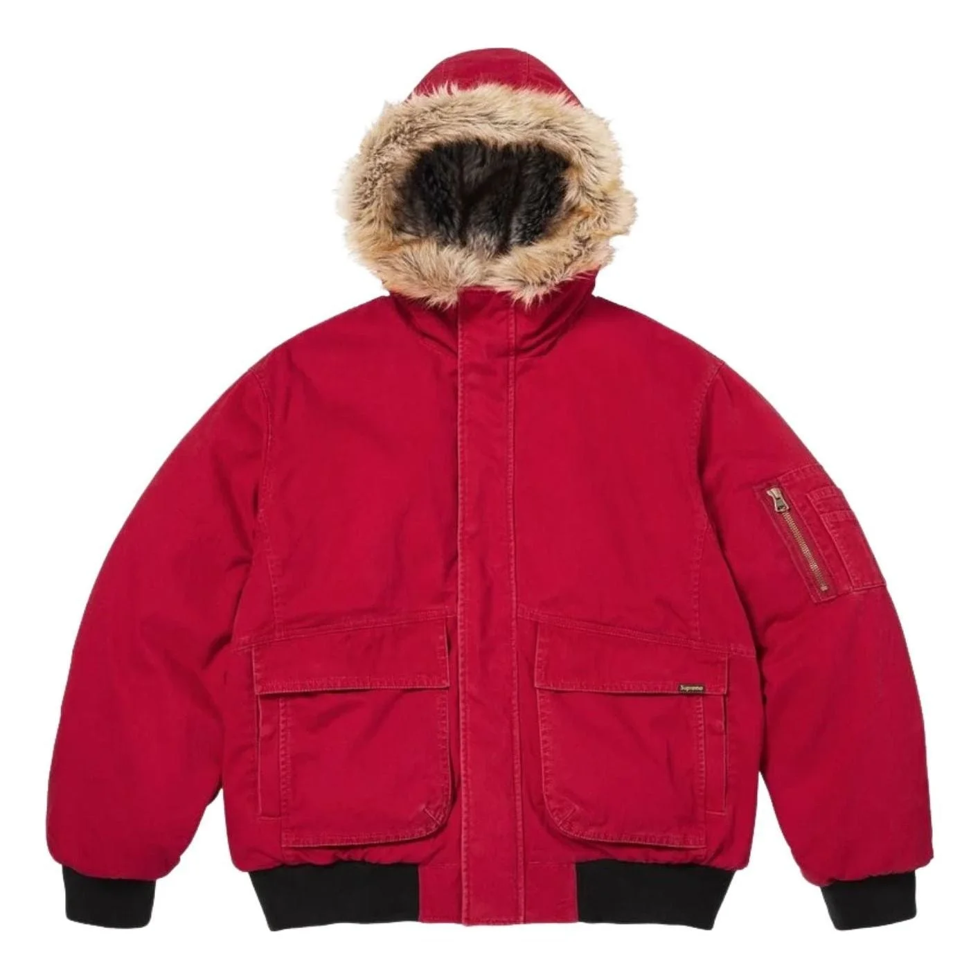 Supreme SS26 Reversible Faux Fur Hooded Work Jacket 'Red' SUP-SS26-004-RED - 1