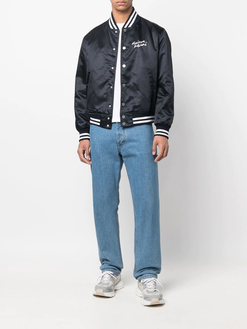 embroidered-logo bomber jacket - 2