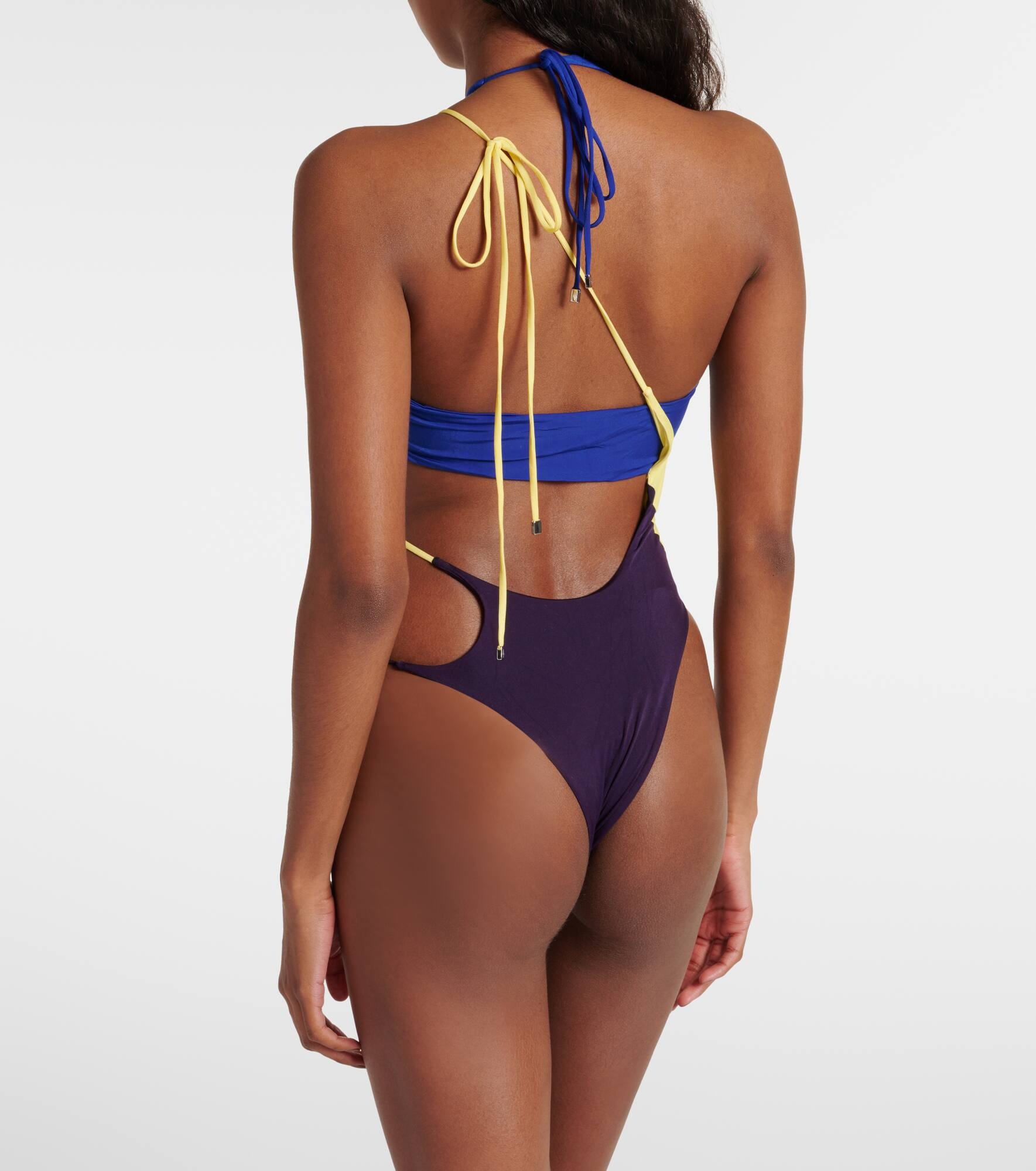 Colorblocked cutout swimsuit - 3