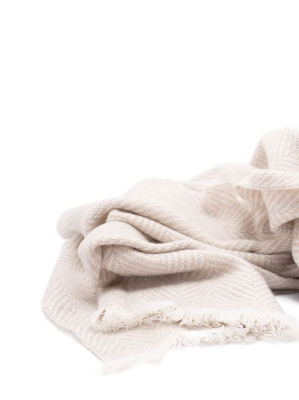 herringbone cashmere scarf - 3