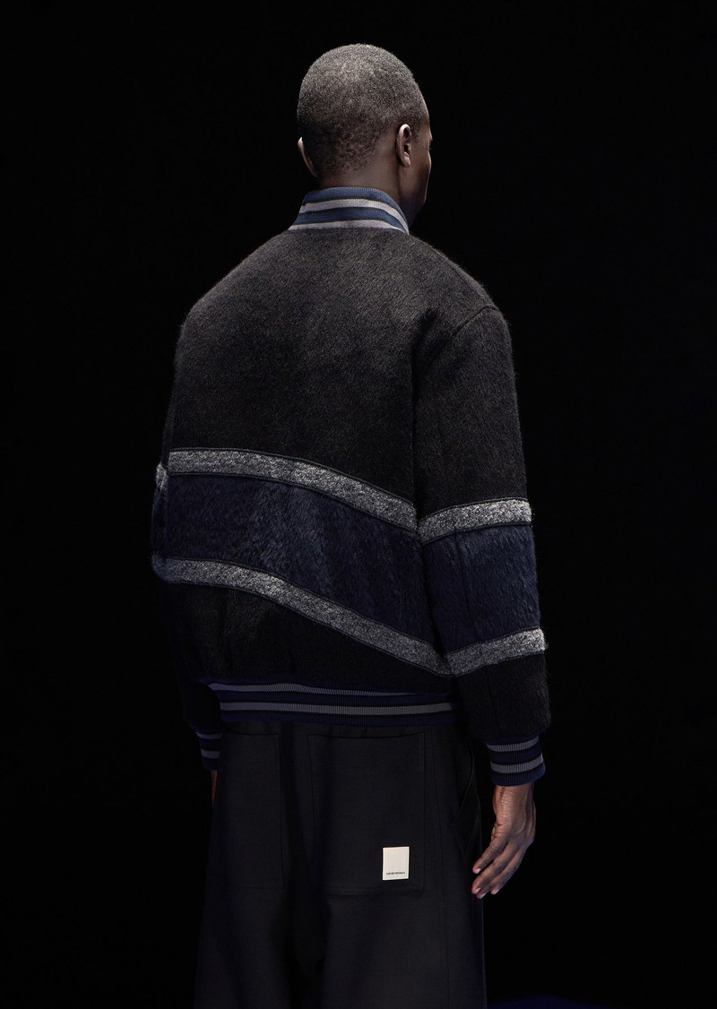 ASV Black Blue capsule collection mohair-wool blend blouson 3