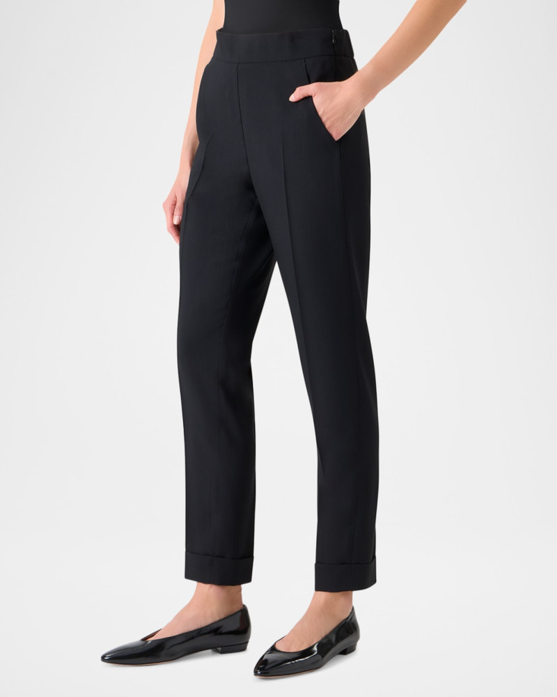 AKRIS Cuffed Wool-Blend Trousers outlook