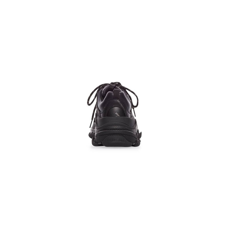 BALENCIAGA Men's Triple S Sneaker Allover Logo in Black outlook