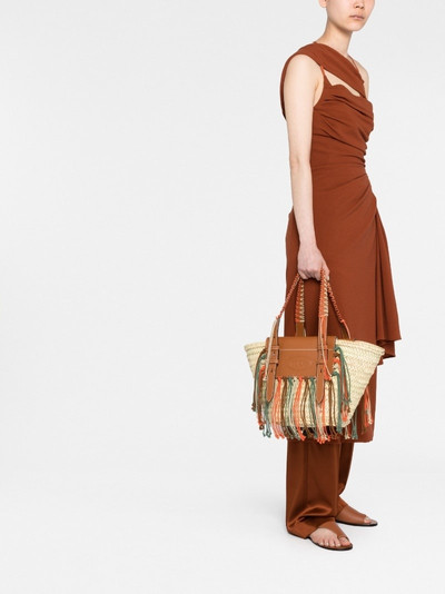 Tod's fringed straw tote bag outlook