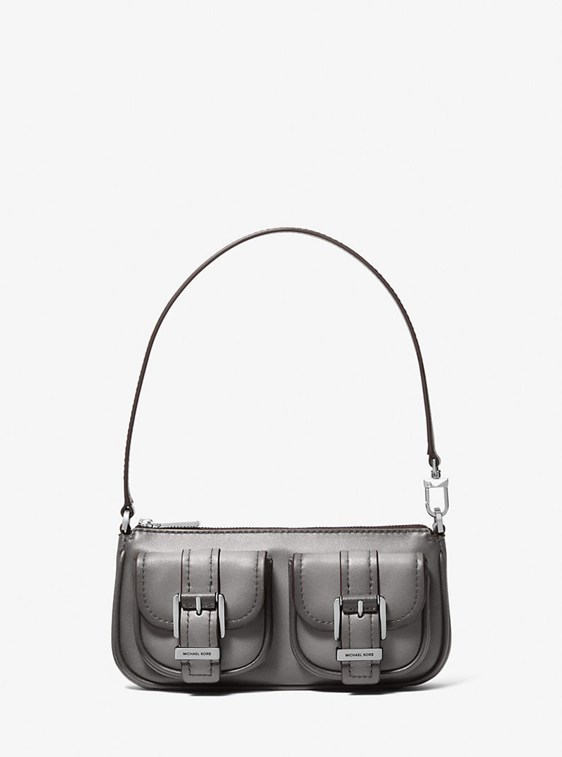 Zoe Small Burnished Leather Pochette 1