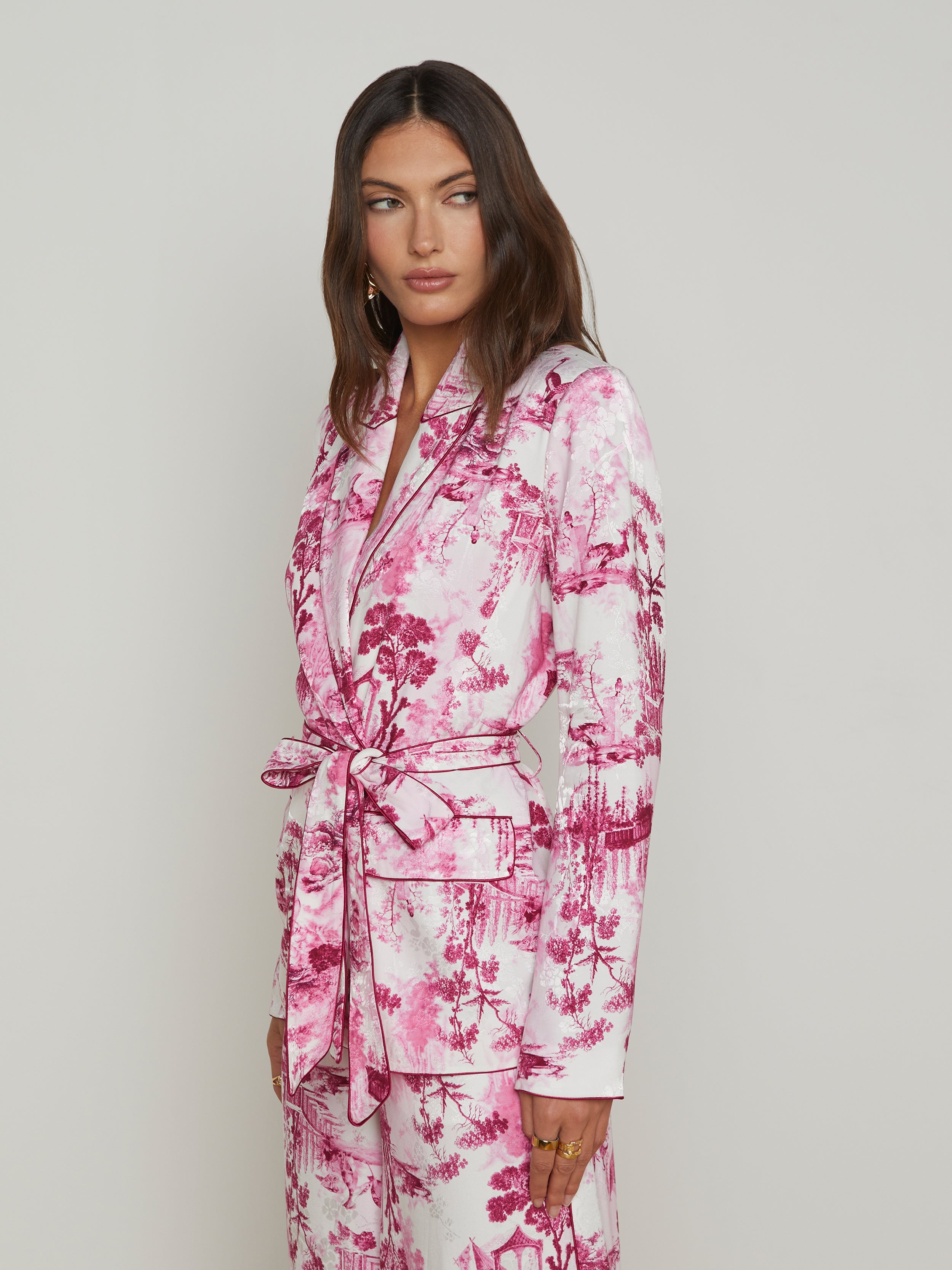 Jordana Satin Wrap Blazer - 4