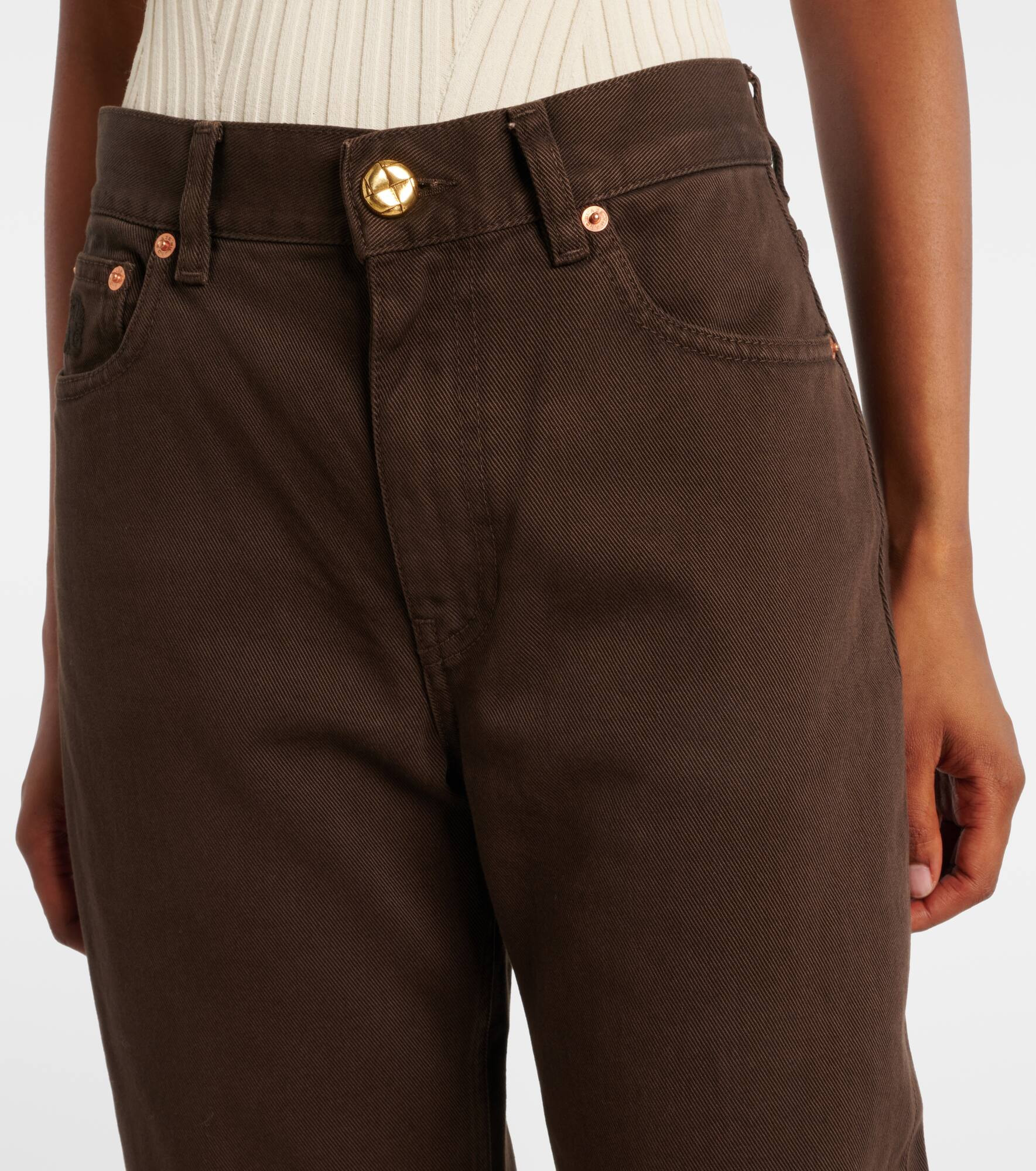 Paso embroidered straight jeans - 4