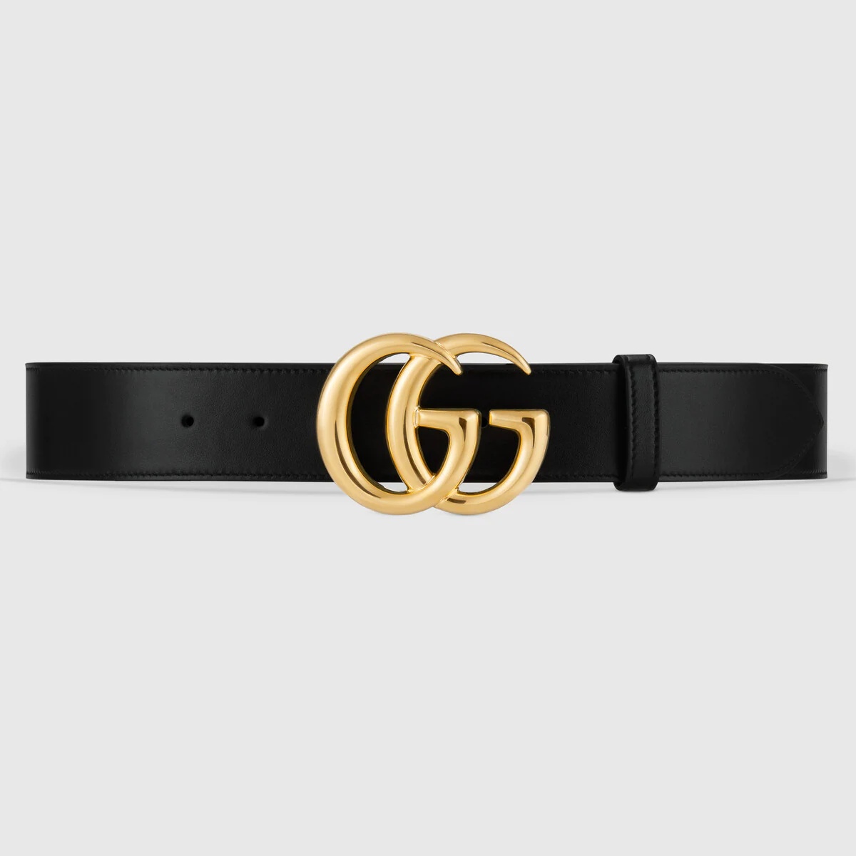 GG Marmont leather belt with shiny buckle - 1