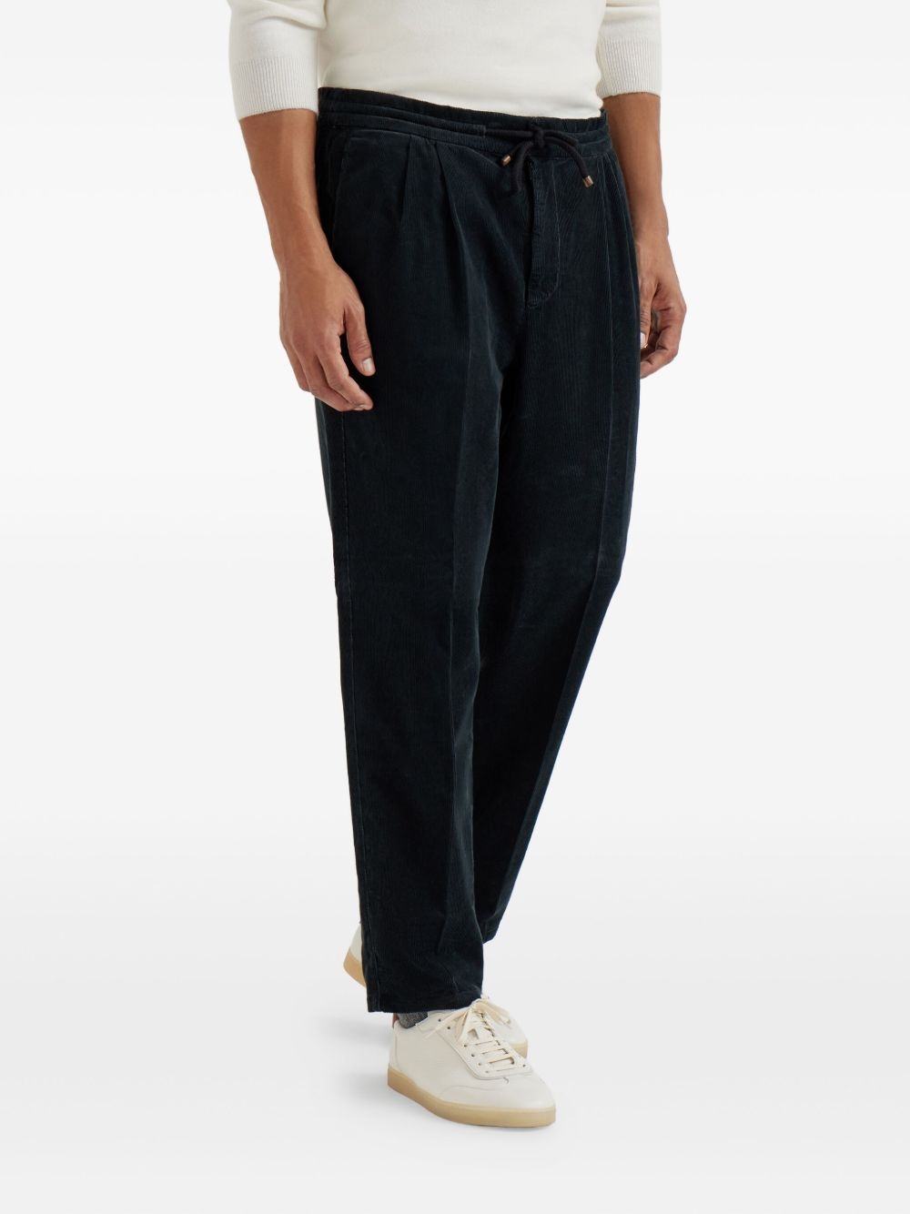 drawstring tapered trousers - 3