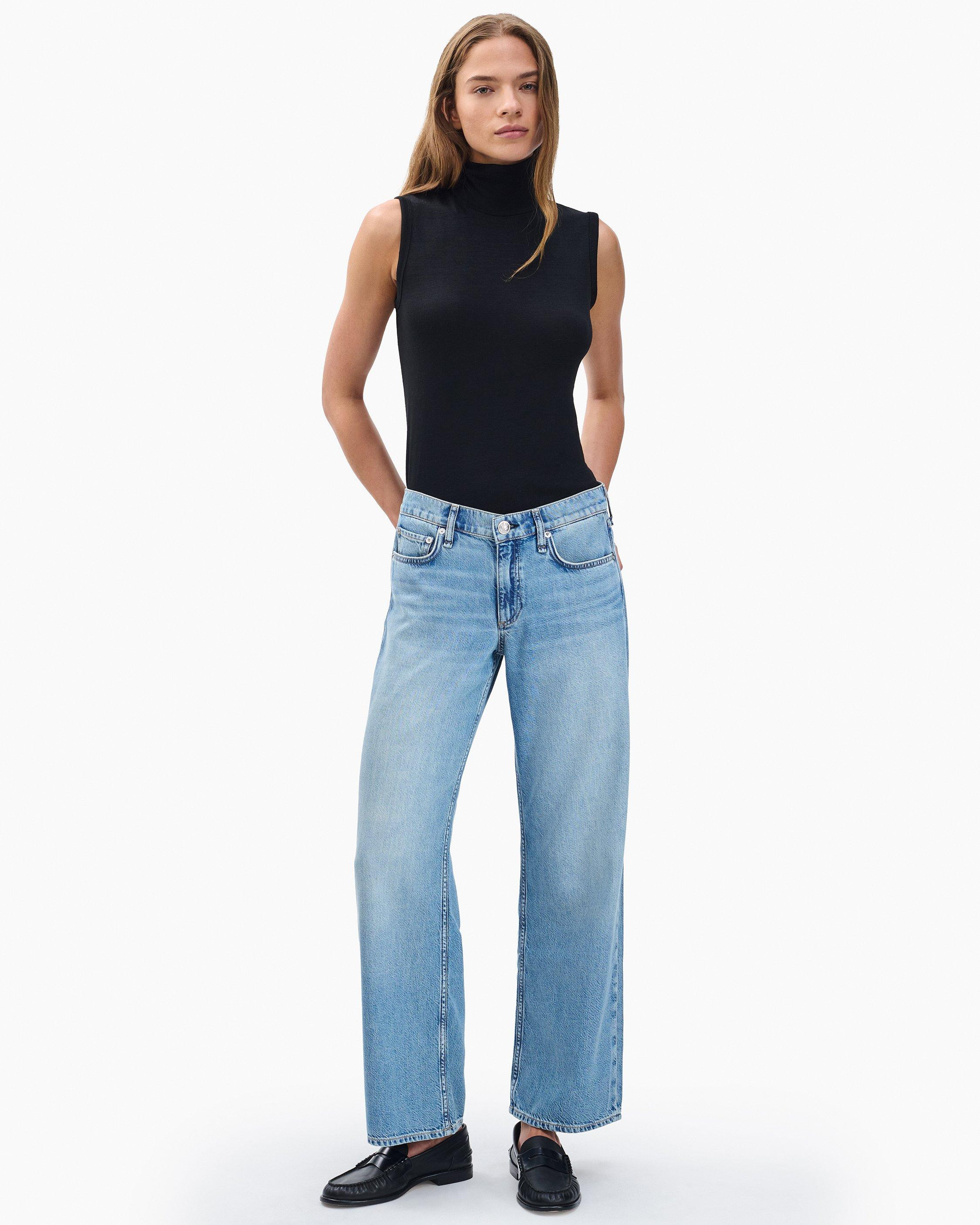 Saige Ankle Relaxed Straight Jeans
Featherweight in Ludlow - 3
