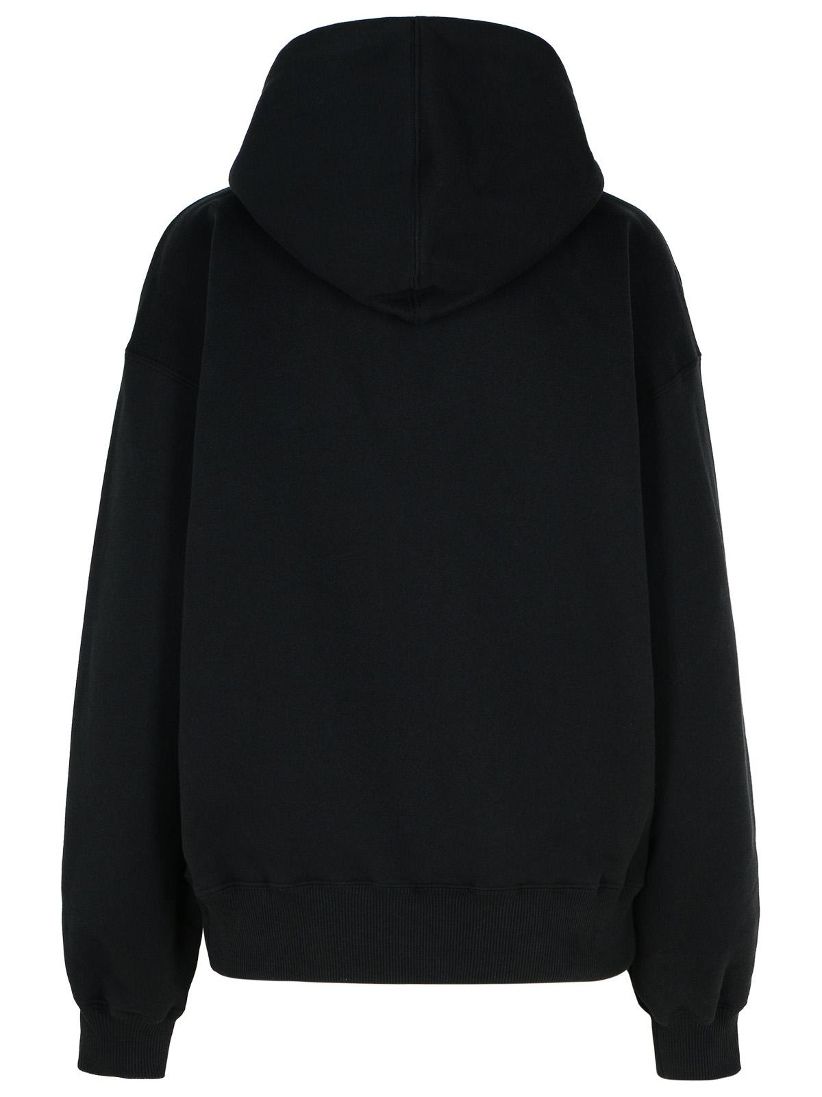 Off-White Black Cotton Sweatshirt Woman - 3