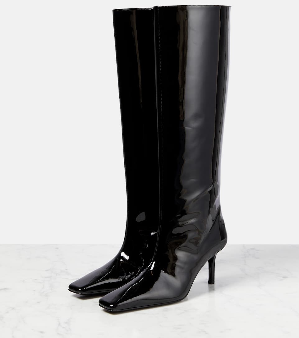 Patent leather knee-high boots - 5
