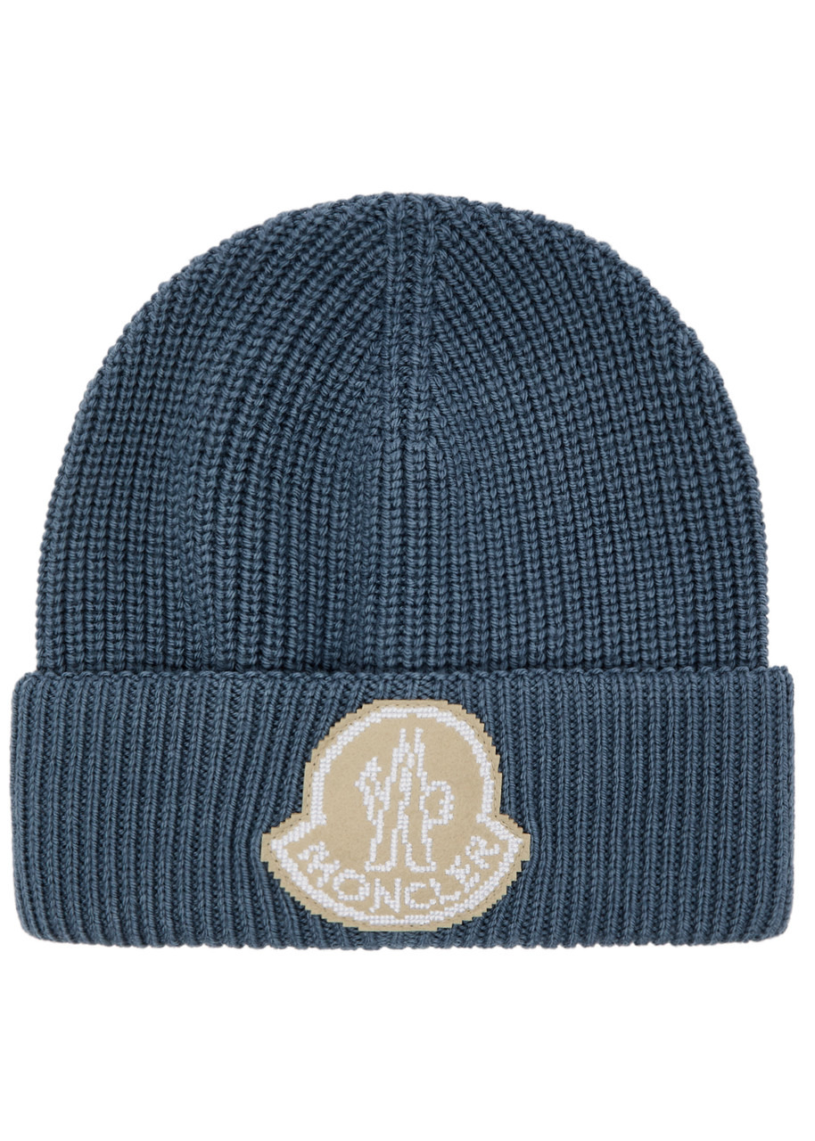 Moncler Logo Wool Beanie - 1