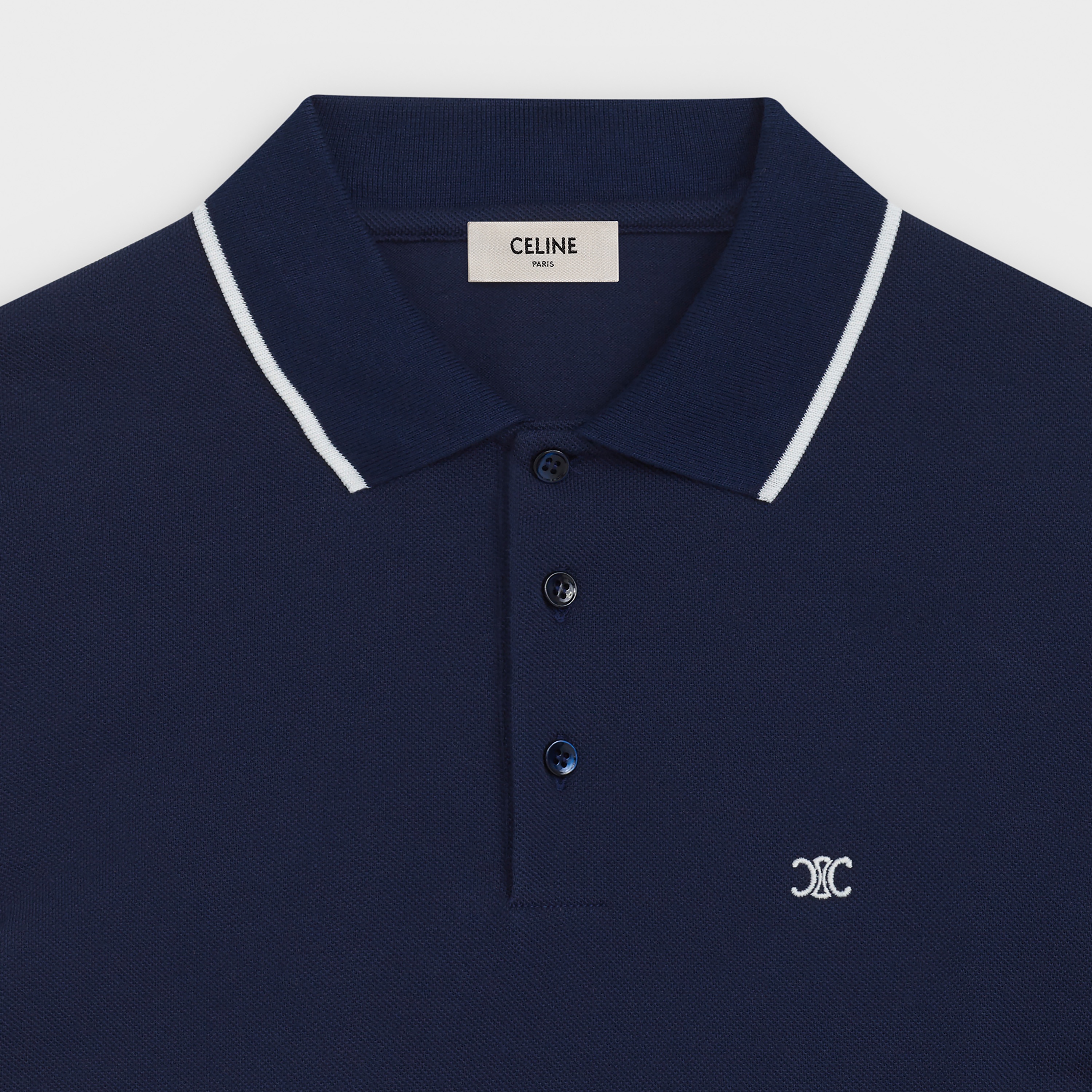 'TRIOMPHE' POLO IN COTTON PIQUÉ - 3