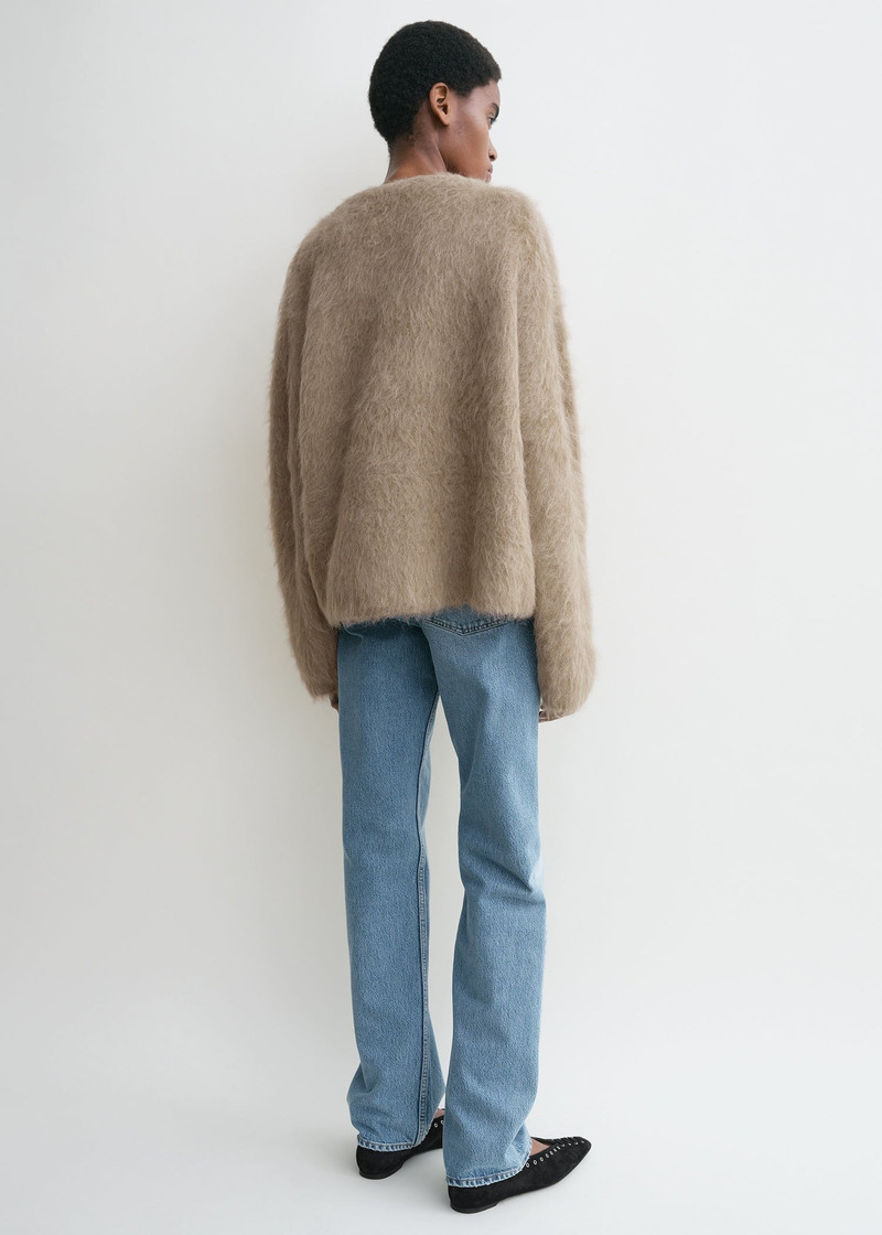 Boxy alpaca knit truffle melange 4