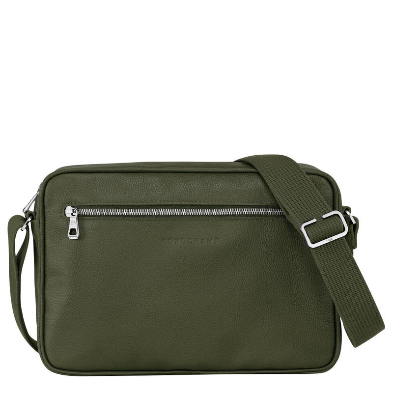 Le Foulonné M Camera bag Khaki - Leather 1
