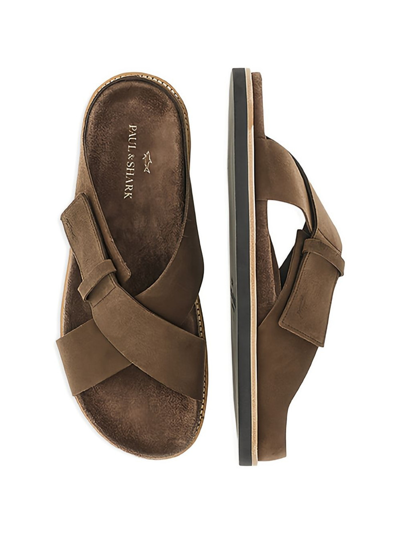 Paul & Shark crossover suede slip-on sandals outlook