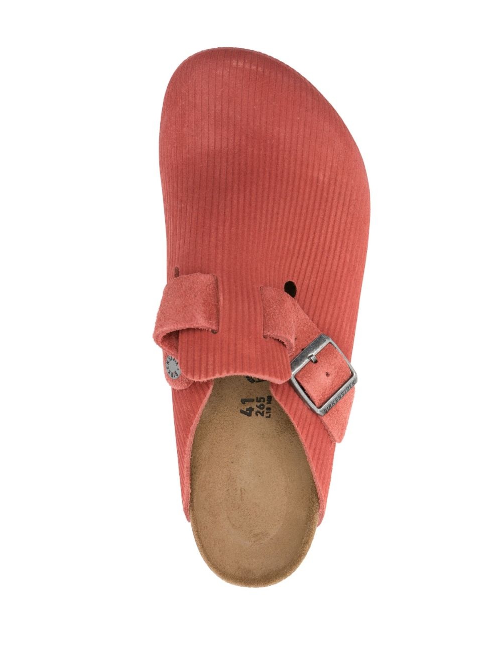 Boston embossed-finish suede slides - 4