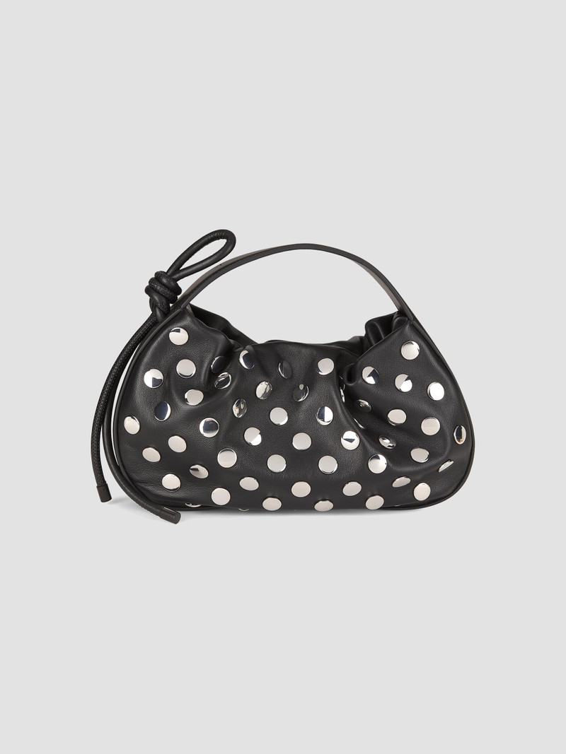Women's Mini Origami Studded Leather Top Handle Bag - Black 1