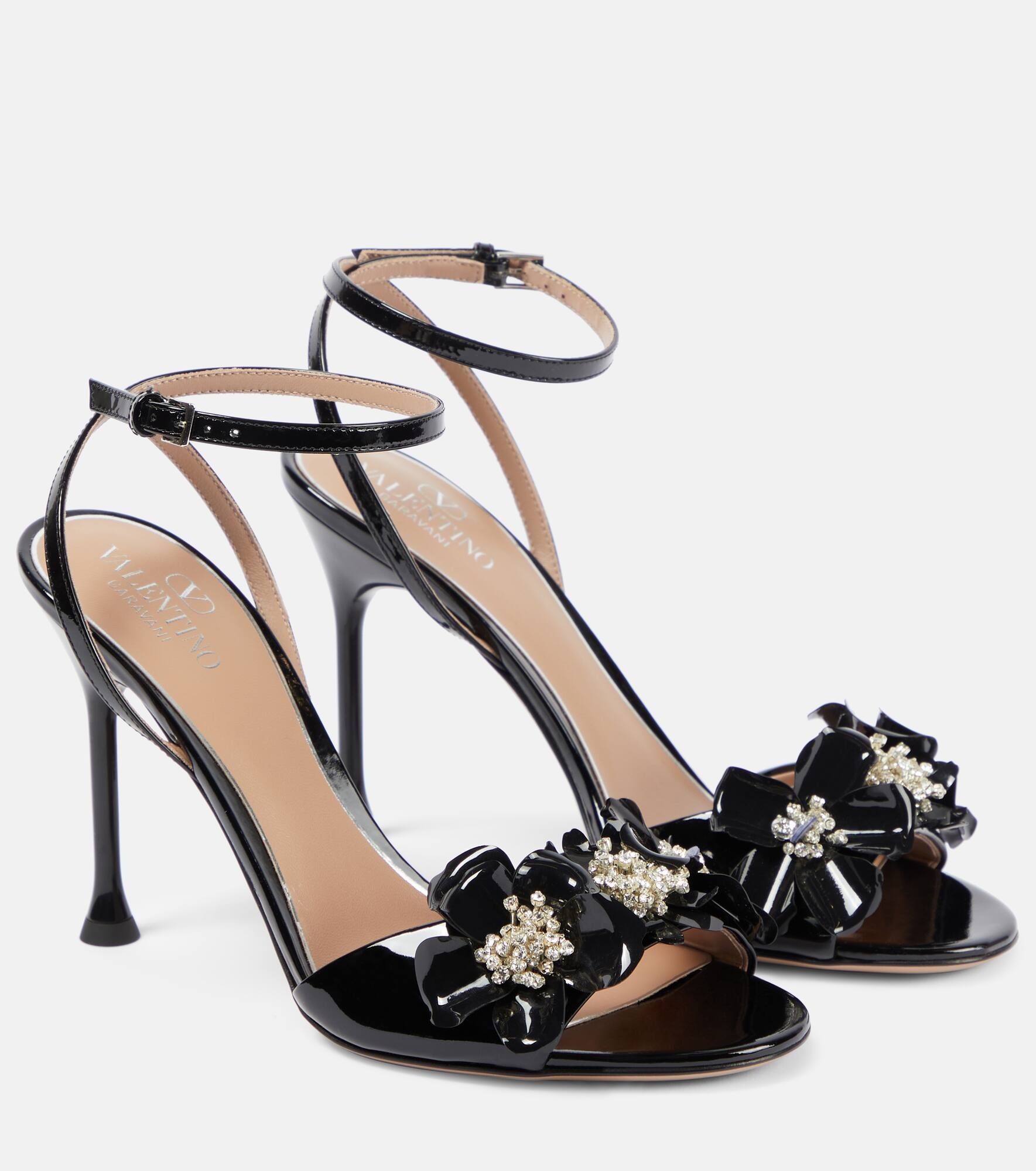 Archive Wild Flower patent leather sandals - 1