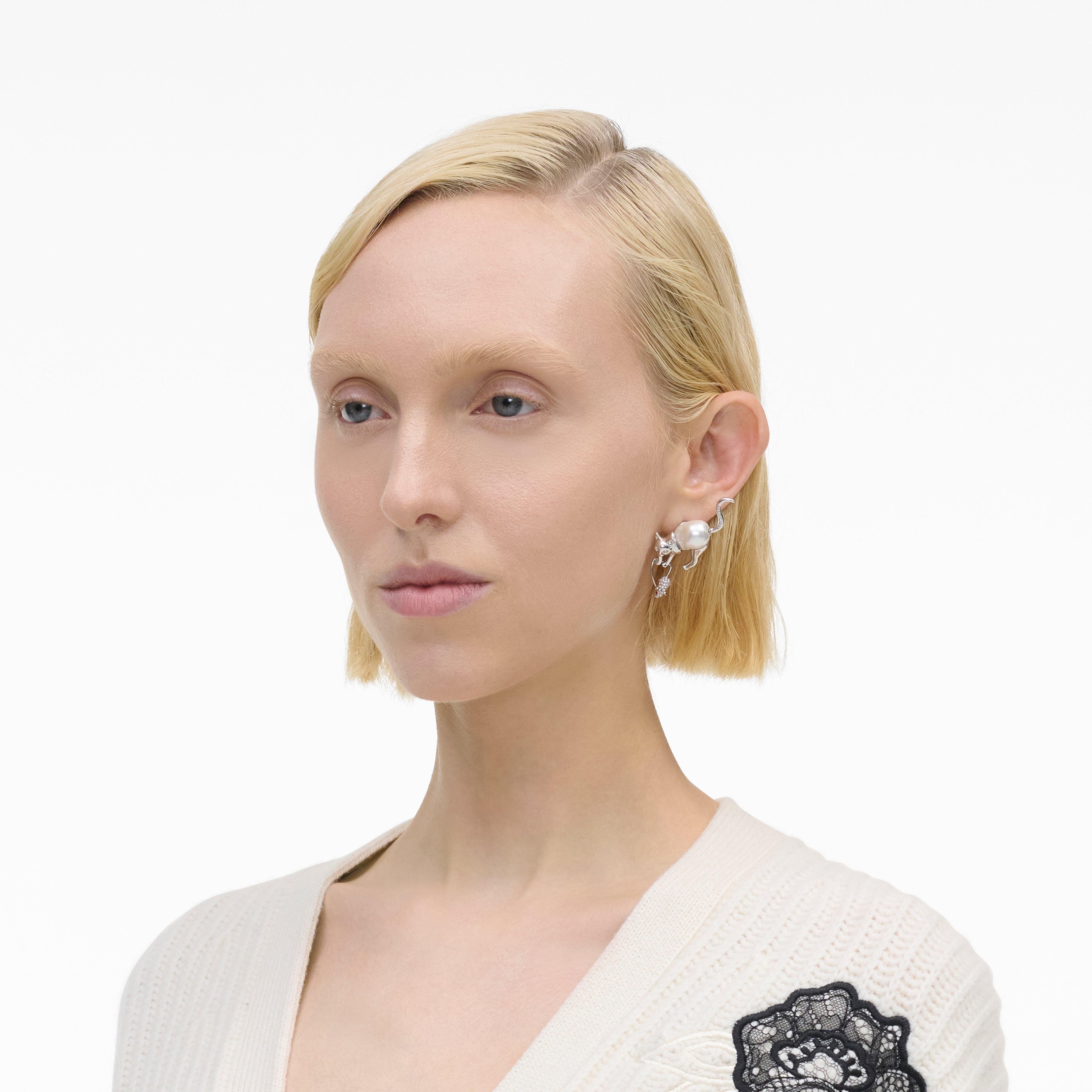 THE CAT AND MOUSE CRYSTAL EARRINGS - 2