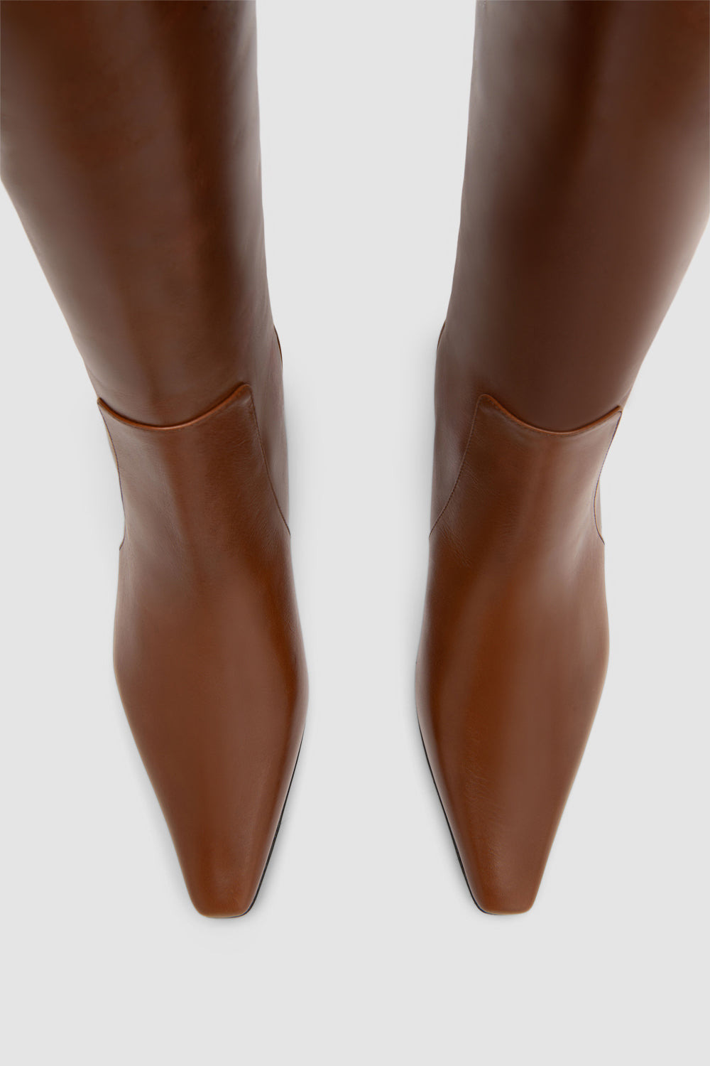 Pascal Tan Distressed Leather Knee-High Boot - 3