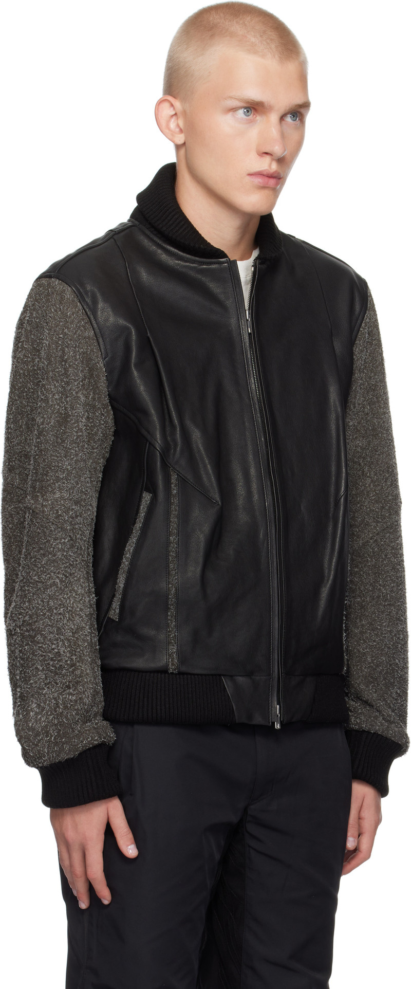 XLIM Black EP.6 01 Leather Jacket outlook